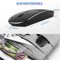 Souris sans fil TASSO YCM-07 de luxe en aluminium, mini, ultra-fine, ergonomique, pour droitier, 4 boutons, récepteur USB, câble Type-C, optique