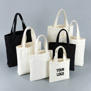 ถุงผ้าแคนวาสพิมพ์โลโก้ สำหรับใส่ของชำ ของขวัญส่งเสริมการขาย ธุรกิจ  แบบเรียบง่าย ปรับแต่งได้ - Product Image 1
