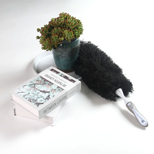 Plumeau anti-poussière en fibres noires électrostatiques, poignée souple, outil de nettoyage domestique - Product Image 2
