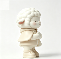 Figurine d'art de collection personnalisée en forme de mouton, statue de dessin animé en PVC et ABS, fabrication OEM en Chine, figurine personnalisée pour la vente en gros de produits de marque