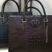1. Zwarte alligator pu synthetisch lederen handtas portemonnee riem schoenen collectie bedrijf