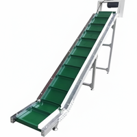 Convoyeur à bande PVC pour l'alimentation des lignes d'assemblage, adapté aux particules de thé et de biomasse, élévateur à haute efficacité, durable et facile à utiliser