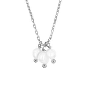 Bijoux de mariée Gemnel Collier de perles en argent sterling 925 plaqué or - Product Image 3