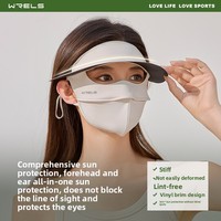 Masque facial de protection UV WRELS en soie glacée avec logo personnalisé et sangle d'oreille réglable pour sports de plein air – Vente en gros
