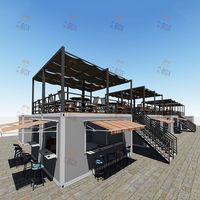 CBOX haute qualité personnalisé 20ft 40ft conteneur préfabriqué maison nourriture rue café plage Bar Restaurant conception à vendre