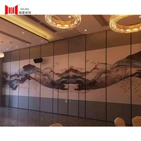 Movable cheap aluminum mobile push-pull foldable soundproof glass wall office glass partition room wall partition