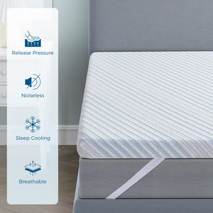 King Queen Full Twin Double <strong>Single</strong> Size <strong>Mattress</strong> Pad Gel Infused Memory Foam <strong>Mattress</strong> <strong>Topper</strong> with Cover - Product Image 2