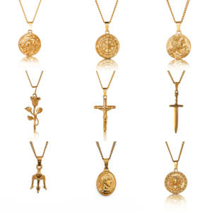 Collar de mano de Fátima para hombre y <span class=keywords><strong>mujer</strong></span>, de acero inoxidable, hamsa de oro, joyería gratis, gran oferta, fabricante OEM - Product Image 2