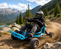 Kart à essence tout-terrain durable de style 4x4 avec système de frein à disque arrière pour compétition sur piste