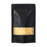 Sac rescellé en papier kraft noir mat pochette debout feuille d'aluminium Yin-Yang sac autoportant sac à fermeture éclair de qualité alimentaire anti-odeur