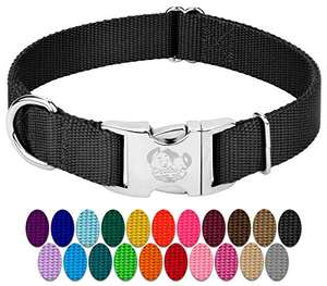 Collier de chien en nylon réglable Collier pour animaux de compagnie <span class=keywords><strong>1</strong></span> pouce 3/4 pouce <span class=keywords><strong>5</strong></span>/8 pouce de large pour chien de grande taille moyen petit - Product Image 1