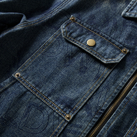 Veste en jean pour homme, vêtements en gros, vêtements d'extérieur tendance, automne printemps, rétro, designer, bomber, veste en jean oversize