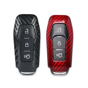 Betterhumz Cho Ford Mustang 2015-2022 Keychain Carbon Fiber Xe Thông Minh Từ Xa Key Fob Trường Hợp Protector Bìa Xe Key Phụ Kiện