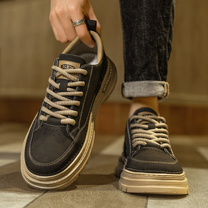 Botas Martin Casuales y Versátiles para Hombre, Nuevas Zapatillas Deportivas Retro de Piel Sintética con Plataforma para Aumentar la Estatura, Estilo Otoñal - Product Image 4