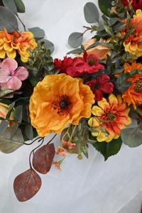 Couronne de porte personnalisée la plus vendue, décoration florale artificielle de Noël, couronne d'automne - Product Image 4