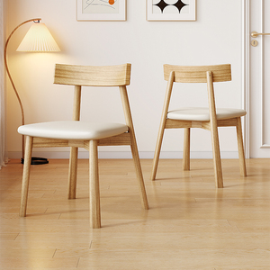 Silla y Taburete de Comedor de Madera Maciza de Estilo Europeo Moderno Dream House con Funda Extraíble para Uso en <span class=keywords><strong>el</strong></span> Hogar o Hotel - Product Image 4