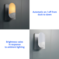 Veilleuse LED à capteur sensible de haute qualité, petite, à brancher sur prise murale, pour chambre de bébé, éclairage automatique du crépuscule à l'obscurité