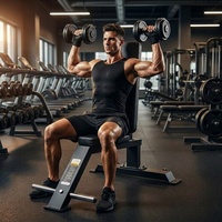 Banc de musculation professionnel multi-utilisateurs pour studio de fitness commercial, avec dossier vertical, équipement d'entraînement de force