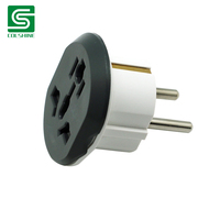 Adaptateur de prise EU avec interrupteur marche/arrêt, 1 prise, 16A 250V, construction PC et cuivre pour un contrôle facile de l'alimentation