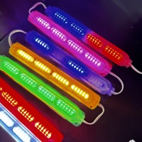 Module LED clignotant haute luminosité DC12V RGB blanc chaud bleu jaune IP65, feux d'avertissement décoratifs pour camion, 6W 183x25mm, moto, voiture, remorque