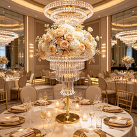 Décoration de chambre moderne, centre de table en métal à plusieurs niveaux, support à bougies et à fleurs pour mariage, décoration de fête intérieure, accessoires géométriques