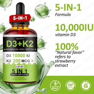 Premium Kwaliteit OEM Vitamine <span class=keywords><strong>D3</strong></span> K2 Druppels Vitamine <span class=keywords><strong>D3</strong></span> <span class=keywords><strong>10000</strong></span> IE met Magnesium Mineralen Supplement voor Immuun- & Stemmingsondersteuning 60ml - Product Image 2