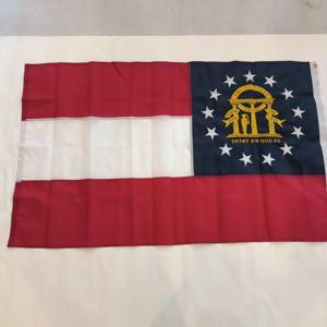 Флаг штата Джорджия 3x5 футов, вышитый, для улицы, сверхпрочный, из ткани Оксфорд 210D, флаг США, долговечный, устойчивый к выцветанию, с усиленными краями - Product Image 2