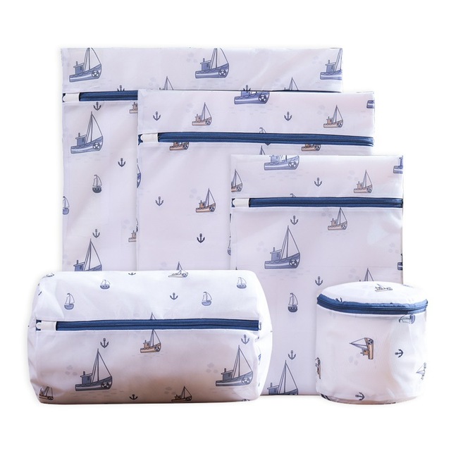 Thickened Polyester Laundry Bag for Household Underwear Bra Washing Anti-deformation Mesh Design Printed Pattern Washing Machine