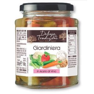 Delizie Tradizione Giardiniera en vinaigre, légumes conservés traditionnels, 314 ml x 8 pièces, pack - Product Image 1
