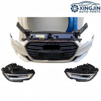Kit carrosserie complet pour Audi A3 A3L 2018 - 2020 avec pare-chocs, calandre, ventilateur, radiateur, lèvre avant, phares, capot moteur, garde-boue