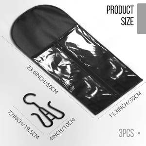 Bolsas de Almacenamiento para Extensiones de Cabello y Pelucas, a Prueba de Polvo, Colgantes, con Gancho para Múltiples Pelucas y Accesorios - Product Image 2