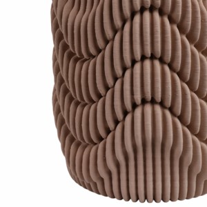 Vaso in porcellana scanalato arrotondato, moderno vaso in gres per fiori, per decorare la casa, la camera da letto, il tavolo, l'ufficio. - Product Image 5