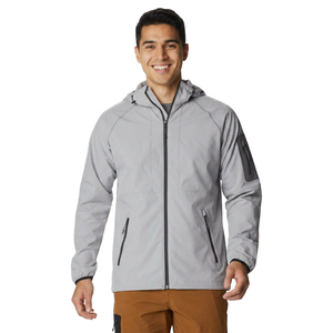 Veste Softshell pour homme la plus vendue, conception OEM personnalisée, coupe-vent, légère, pour les activités de plein air en hiver, devant uni teint - Product Image 1