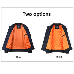 มังงะ Larga chaqueta BOMBER สบายๆสำหรับ hombre ทางการสี Azul CON คอตั้ง servicio - Product Image 4