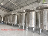 Fermentatietank met variabele capaciteit, roestvrij staal, drijvende deksel, voor rode wijnfermentatie, -rijping en -opslag