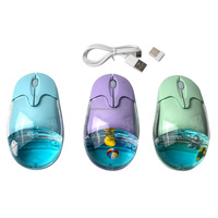 Vente d'usine Souris flottante 3D personnalisée avec liquide, interface USB, design Panda sans fil et impression de logo Type C