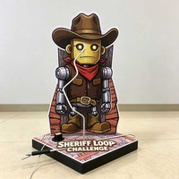 Machine de jeu de réflexe sur fil métallique Western Cowboy Shockwave, jeu de compétence et de réaction sur pied, marque Happy Hour pour événements et foires
