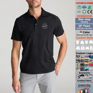 Custom logo Embroidered Bulk Solid Lightweight 180g Pique Fabric 2 Button Business Office Golf Casual Polo T Shirts Men Cotton