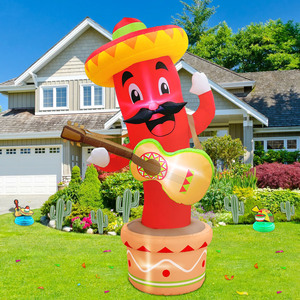 Para la venta caliente molde de aire inflable de poliéster ecológico 5 de <span class=keywords><strong>mayo</strong></span> carnaval mexicano forma de pimienta uso al aire libre comprar enviar - Product Image 6