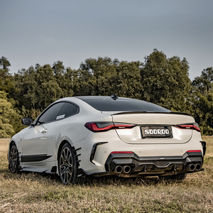 Sooqoo Phong Cách Khô Sợi Carbon Khuếch Tán Phía Sau Cho BMW G22 G23 M440I Coupe 2021 Trong - Product Image 3