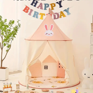 Tente yourte pour enfants d'intérieur, <span class=keywords><strong>château</strong></span> rose <span class=keywords><strong>de</strong></span> lapin, maison <span class=keywords><strong>de</strong></span> jeu pour enfants, maison <span class=keywords><strong>de</strong></span> jeu d'intérieur pour enfants, cadeau <span class=keywords><strong>de</strong></span> vacances - Product Image 3