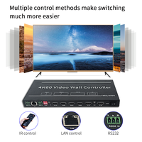 Contrôleur de mur vidéo HDMI 4K Bitvisus 3x3 2x3 2x2 avec processeur multi-écrans, entrée DP et prise en charge de la rotation d'image