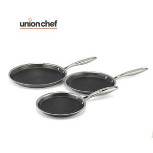 Venta de Fábrica UNION CHEF Sartén de Cerámica Antiadherente de 8/10/12 Pulgadas Estilo Americano, Ecológica, Apta para <span class=keywords><strong>Horno</strong></span>, de Acero Inoxidable - Product Image 3