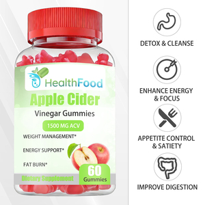 Gomitas de Vinagre de Sidra de Manzana de Alta Calidad con Raíz de Remolacha, Apoya la Función Metabólica, Suplemento Dietético - Product Image 4