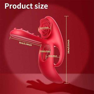 Anneau pénien vibrant pour hommes avec stimulation clitoridienne et anale, 10 <span class=keywords><strong>modes</strong></span> de vibration avec stimulateur G-spot - Product Image 4