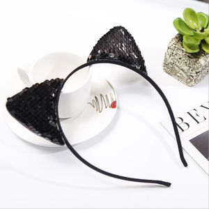 Yiwu usine Enfants Fête fille or plaque Accessoires De bande de Cheveux oreilles de chat bandeau - Product Image 6