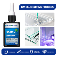 Colle de durcissement UV résistante aux vibrations, haute clarté, anti-buée, pour renforcement des fils électroniques en plastique PC PMMA