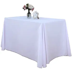 テーブルクロス結婚披露宴テーブルクロス長方形6フィート白いテーブルクロス6フィート長方形テーブル用