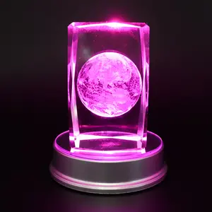 LED Light Base Stand for Glass Bottle Crystal Art Figurine Decoration Round LED Base Crystal Crafts Display Base