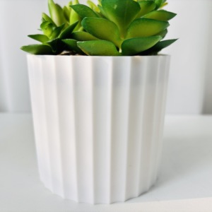 Planta Artificial <span class=keywords><strong>con</strong></span> Patrón <span class=keywords><strong>de</strong></span> Rayas Verticales en Maceta, Decoración <span class=keywords><strong>de</strong></span> <span class=keywords><strong>Mesa</strong></span> para San Valentín - Product Image 4